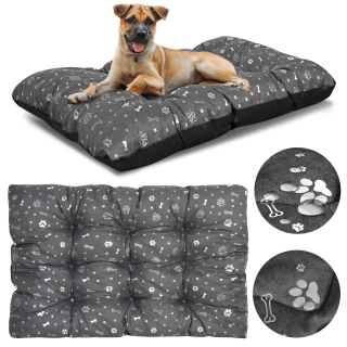 Pelech pre psa Waterproof Bones Pillow Silver Posteľ XL 120x80 cm