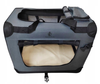 Plastová prepravná taška Royal&Petsky odtiene sivej M 88 cm x 65 cm x 58 cm