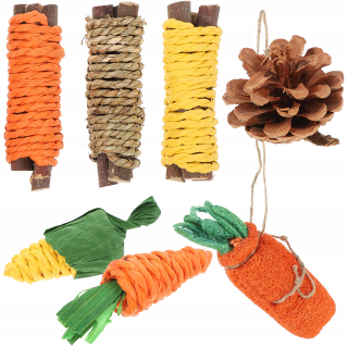 Hračka pre králika, morča - Pet Chew Stick Guinea Toys Natural 7 PCS