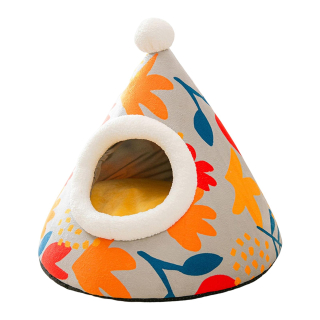 Plyšová posteľ House Plush Cave Posteľ pre mačky Vankúš pre psa