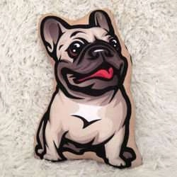Vankúšový pes béžový francúzsky buldog mini