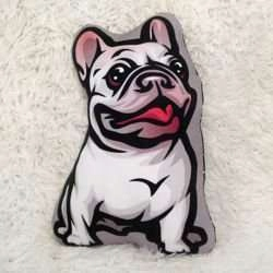 Vankúš biely francúzsky buldog mini