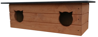 Pelech pre Mačky - Dvojitý Buda pre mačky, Cat House