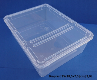 Braplastové nádoby 25x18,5x7,5 cm 3 l x10 PCS