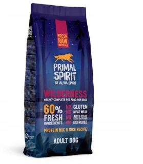 Suché krmivo Primal Spirit 60% Wilderness, mix príchutí, 1 kg