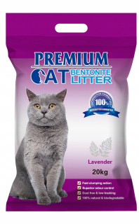 Prémiové bentonitové stelivo pre mačky hrudkujúce - Káva pre mačky 20kg