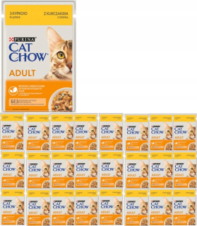 Krmivo pre mačky - Purina Cat Chow Dospelý Karma s kuracím mäsom 24x85g