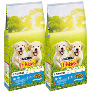 Suché krmivo pre psy granule - Purina Friskies Junior Puppy s kuracím mäsom 30 kg