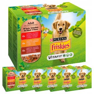 Krmivo pre psy - Purina Friskies pre PSA Mix Mäso v omáčke 72x 100g