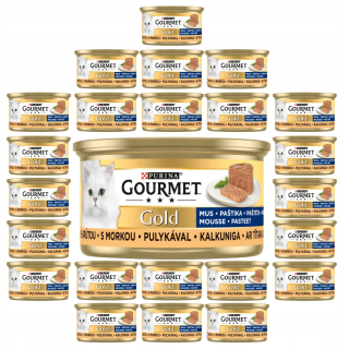 Konzerva pre mačky - Purina Gourmet Gold Karma Musa s Tureckom 24x85g