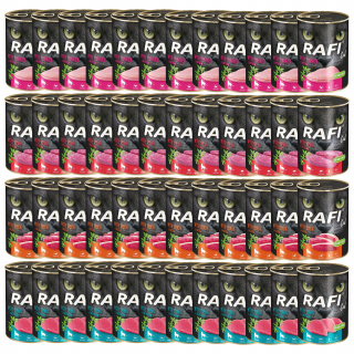 RAFI CAT Mokré krmivo pre mačky Dolina Noteci mix príchutí 48 x 400g