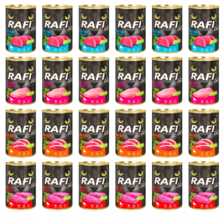 RAFI CAT mokré krmivo pre mačky MIX CHUTÍ 24x400 g