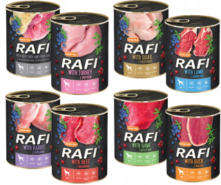 Konzervy mokré krmivo pre psa - Rafi Valley Noteci Premium Mix 24x800g Non -Bite