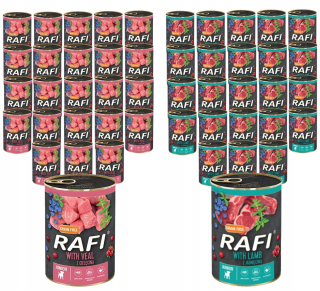 Krmivo pre psy - Rafi Karma pre PSA Junior Mix 2 Flavors 48x400g