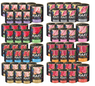 Krmivo pre psy - Rafi Wet Karma pre psa - Mix 8 Flavors - 60x400g
