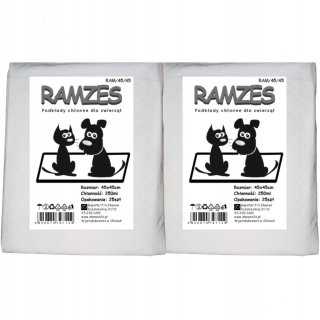 Higienické potreby pre psy - Ramses Absorpčné hygienické základy rohože 45x45 50