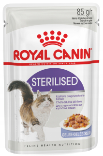 Konzerva pre mačky - Royal Canin sterilizovaný želé vrecká 12x 85g