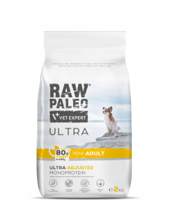 RAW PALEO ULTRA TURKEY ADULT MINI 2kg suché morčacie krmivo pre psov malých plemien