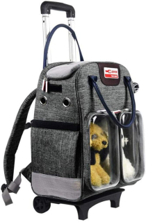 Prepravná taška pre psa - Rozkladací Transporter Batcpack Trolley Circles 4in1