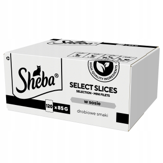 Mokré krmivo pre mačky SHEBA s príchuťou hydiny vo vrecúškach 120x85 g