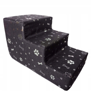 Schody pre PSA - Pes schody, 30 cm šedá v strieborných nohách