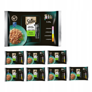Sheba mokré krmivo mix príchutí 0,34 kg
