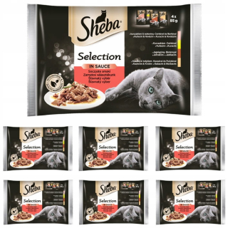 Sheba mokré krmivo mix príchutí 0,34 kg