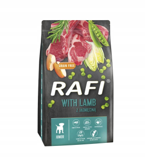 Suché krmivo pre psy granule - Suché Rafi Junior Food s jahňacím 10 kg