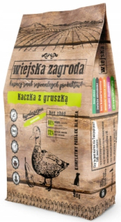 Suché krmivo pre psy granule - Suchý na vidieckych potravinách Farm Duck s hruškou 9 kg