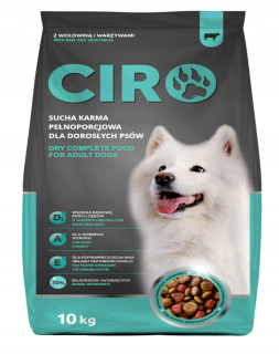 Suché krmivo pre psov Ciro 10 kg hovädzie mäso všetkých plemien Dospelý 30% MÄSO