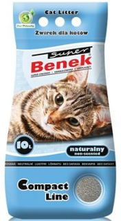 Podstielka pre mačky - Super Benek Compact 10l Gravel pre modrú mačku