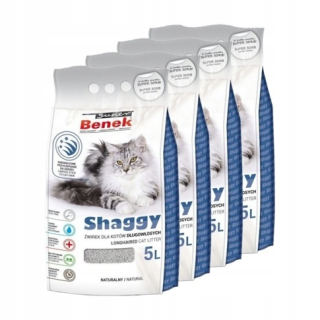 Podstielka pre mačku - Super Benek Shaggy Dong-Haired Cats 20L 4x5L balíček
