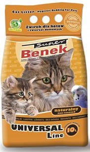 Podstielka pre mačky - Podstielka pre mačky Super Benek Universal Natural 10L