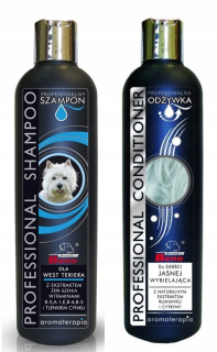 Šampón pre psa - West Terrier Shampoo + kondicionér pre svetlé vlasy