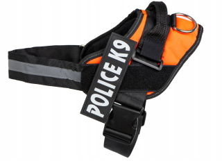 Postroj, popruh pre psa -  Pásy pre pes silné L 65-80cm Polícia K9 Orange