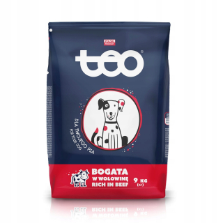 Suché krmivo pre psy granule - Teo bohaté na hovädzie mäso 9 kg