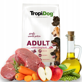 TropiDog suché krmivo pre hovädzie mäso 12 kg