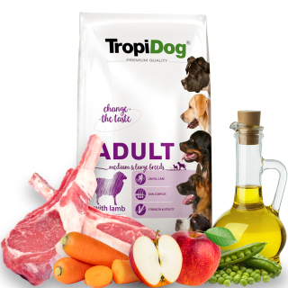 TropiDog suché krmivo pre jahňacie 12 kg