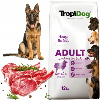 TropiDog suché krmivo pre jahňacie 12 kg