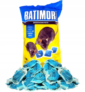 Ratimor jed na potkany a myši vo forme modrej pasty
