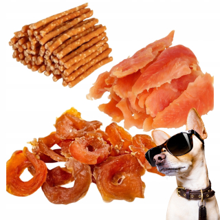 Hilton dog maškrty kuracie krúžky 500 g