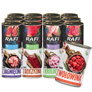 Konzervy mokré krmivo pre psa - TUF TUF RAFI Wet Food Dog Mix Chuť 24x800g