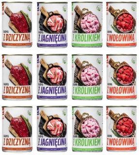 Konzervy mokré krmivo pre psa - TUF TUF Wet Food pre psie mix chutí 12x400g