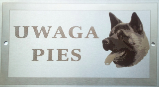 Inox Plate - Avost Dog - American Akita