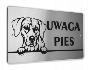 Tabuľka Inox - pozornosť Dog - Rhodesov Ridgeback