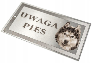 Nehrdzavejúca doska - pozornosť pes - Husky - laser
