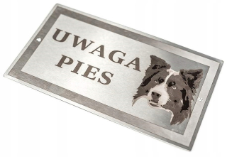 Výstražná doska pozornosť - Border Collie