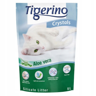 Podstielka pre mačku - Tigerino Crystals Aloe Vera, Żwirek 3 x 5 l