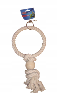 Hračky pre exotické vtáctvo - Trixie prsteň Swing s guľkou pre papagáje 24 cm