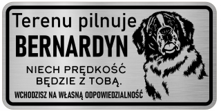 Pozornosť psom z nehrdzavejúcej dosky bernardine